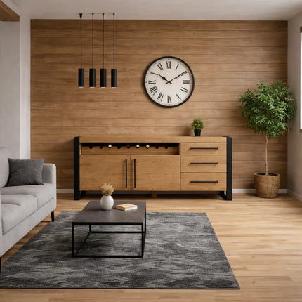 TAKO oak loft chest of drawers with wine drawer