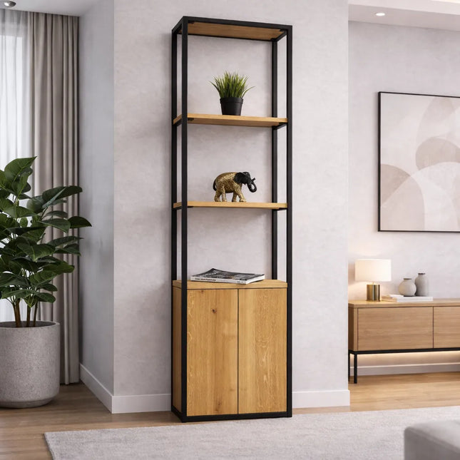 Oak Industrial Bookcase Crowland