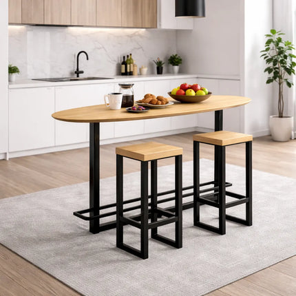 Winthorpe Oak Modern Breakfast Bar