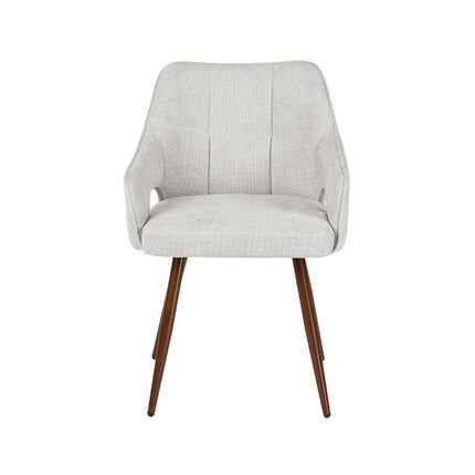 Set of 2 Linen Dining Chairs Croft