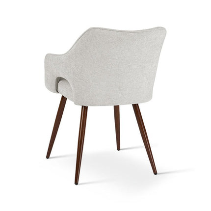 Set of 2 Linen Dining Chairs Croft