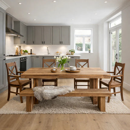 Broxa Wooden Dining Armchair Solid Wood