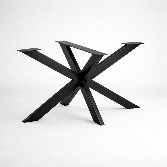 Firsby Live Edge Extendable 2-Sides Dining Table  Star Steel Base