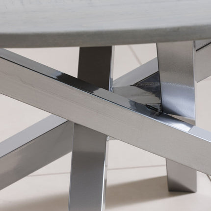 FJORD Dining Table – Industrial Dining Table with STAR Frame Metal Legs