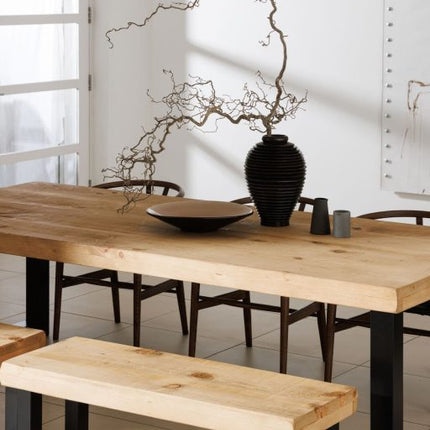 Grantham Dining Table 112cm Wide Chunky Frame Legs