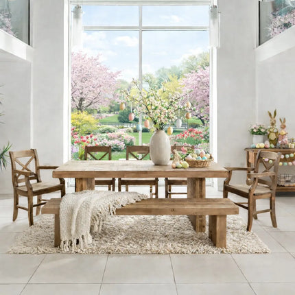 Grantham Thick Dining Industrial Dining Table Wooden Base LEGS Industrial