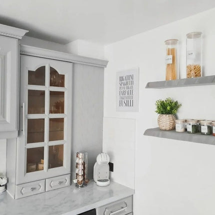 Grey Rustic Floating Shelves Handmade Solid Wood