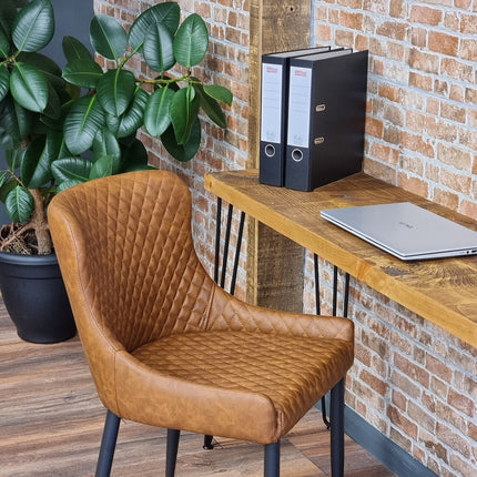 Rustic Small Desk Console Table Hairpin Legs Rustic Hallway Table 34cm Width