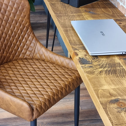 Rustic Small Desk Console Table Hairpin Legs Rustic Hallway Table 34cm Width