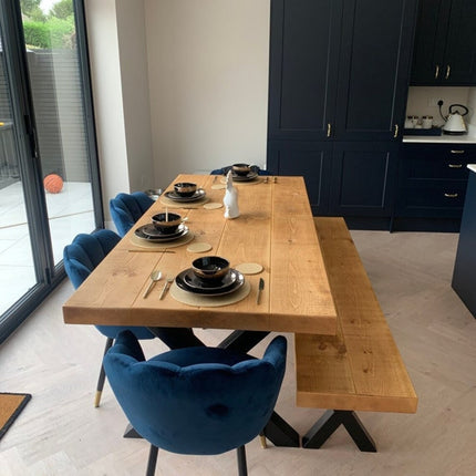 Industrial Dining Table 3″ Rustic Dining Table. Rustic Wood – Handmade Kitchen Table Rustic Dining Table Farmhouse Chunky Metal Legs