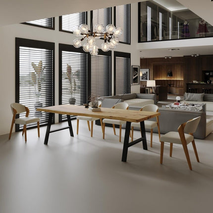 Brigg Live Edge Dining Table Metal LEGS Industrial Rustic Wood Handmade Table Cotswold