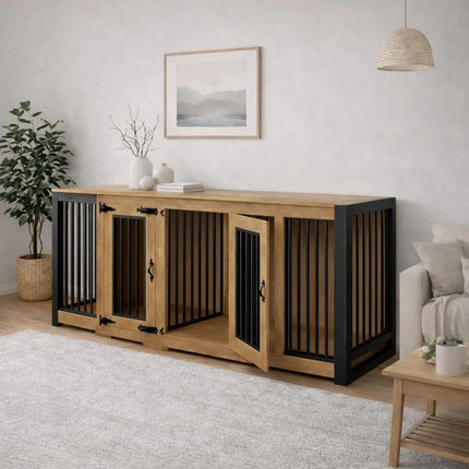 Double Medium-Indoor Dog Kennels - Industrial