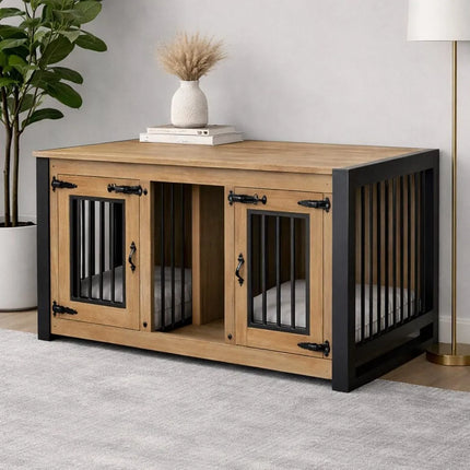 Double Medium-Indoor Dog Kennels - Industrial