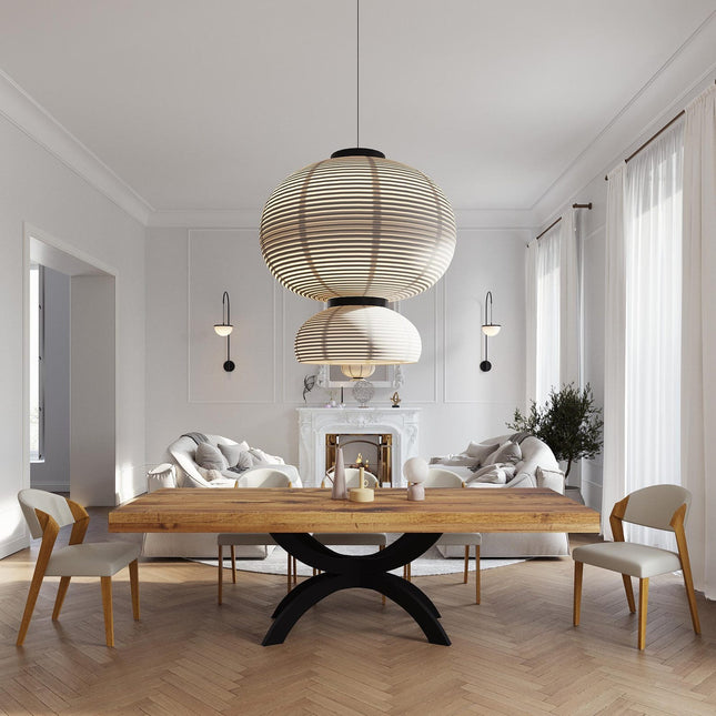 Grantham Prism Dining Table Rustic Solid Wood Dining Table Industrial Straight Edge Dining Table Prism Steel Base