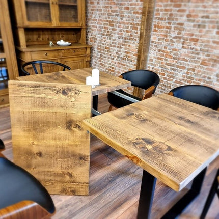 Rustic Extendable Dining Table Kitchen Industrial Rustic Wood