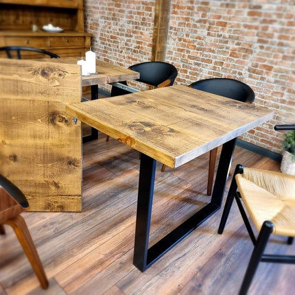 Rustic Extendable Dining Table Kitchen Industrial Rustic Wood