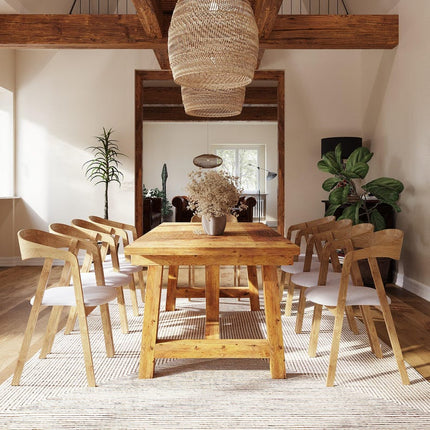 Rustic Dining Table Spilsby AV Wooden Base