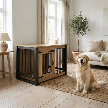 Single Large Deluxe Furniture Pet Sideboard,Dog Cabinet - Industrial