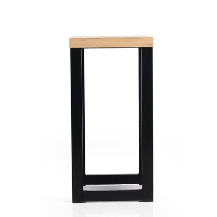 Ines Bar Stool with black metal legs