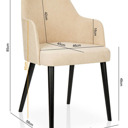 Dining Chair Juliette with metal legs