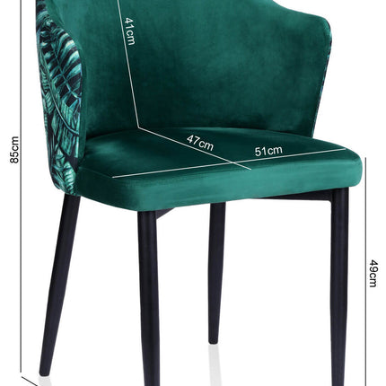 Dining Chair Jungle with metal legs