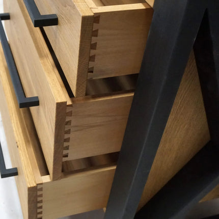 TAKO oak loft chest of drawers with wine drawer