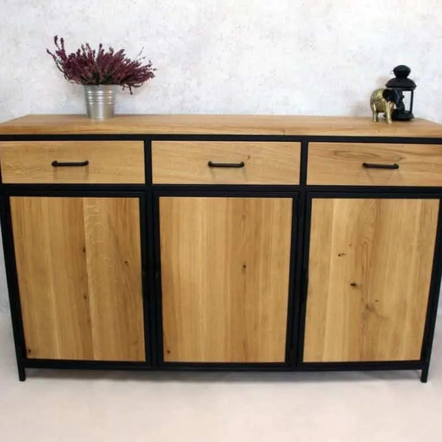 Loft oak chest of drawers with drawers Fulbeck