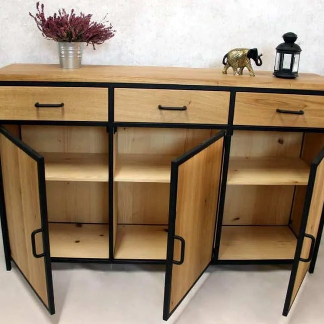 Loft oak chest of drawers with drawers Fulbeck