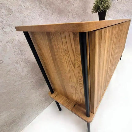 Oak chest of drawers in the loft style Metheringham