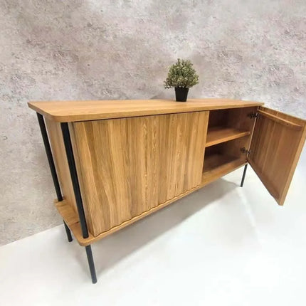 Oak chest of drawers in the loft style Metheringham