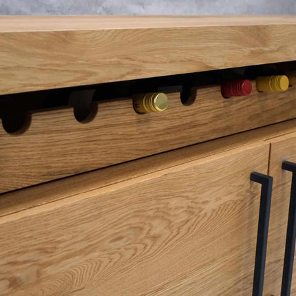 TAKO oak loft chest of drawers with wine drawer