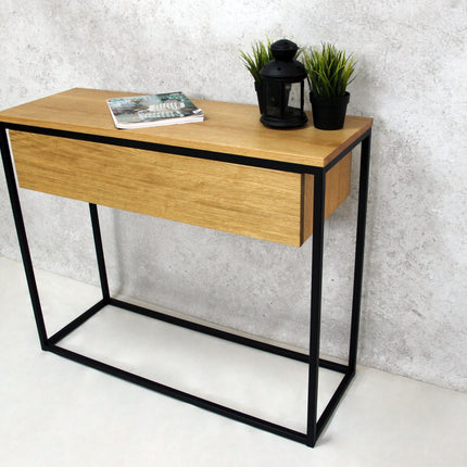 Oak loft console with drawer Frampton