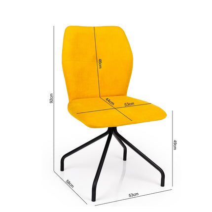 Dining chair Lun with metal legs