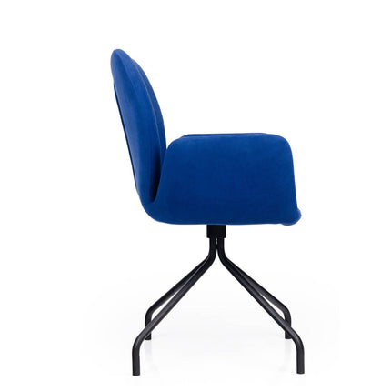 Dining chair Lun with armrest and metal legs