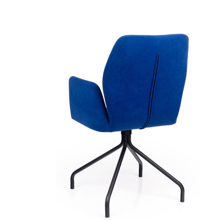 Dining chair Lun with armrest and metal legs