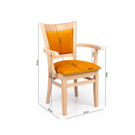 Dining chair Marco with armrest