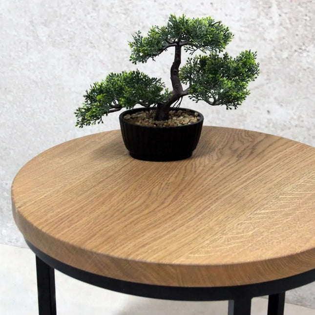 Round oak coffee table Martha