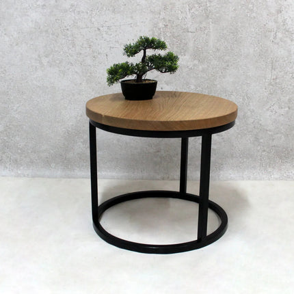 Round oak coffee table Martha