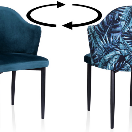 Melis swivel chair with metal legs