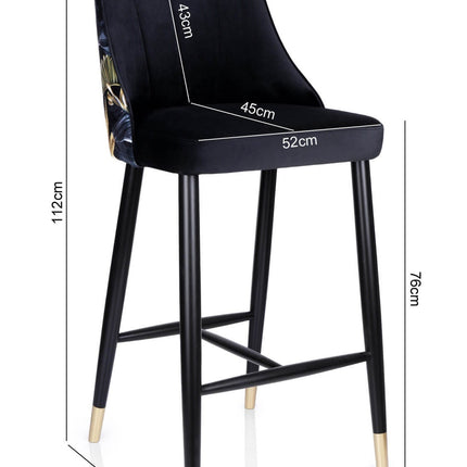 Bar Stools Natally with black metal base