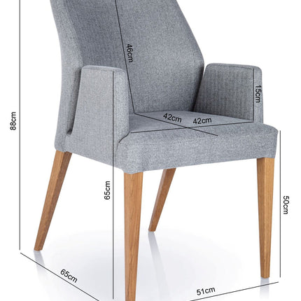 Dining Chair Alto with Armrest