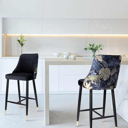 Bar Stools Natally with black metal base