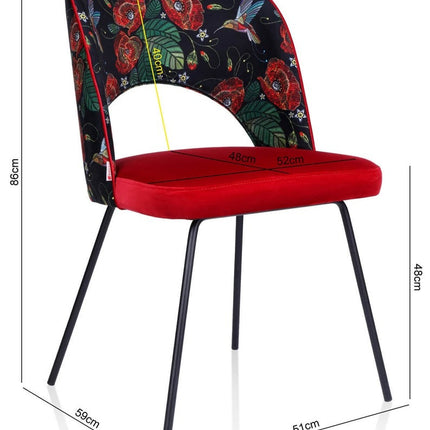 Dining chair Natally 4 with metal legs