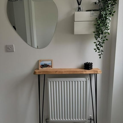 Rustic Console Table With Hairpin Legs 19cm Depth