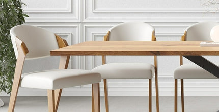 Solid Oak Dining Table with Steel Base 011