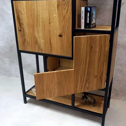 Solid Oak Loft Bookcase Staff