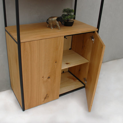 Oak Bookcase with oak wood elements ART