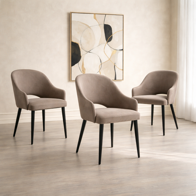 Rose swivel chair with metal legs