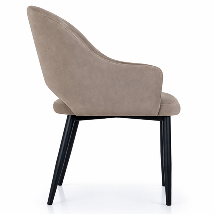 Rose swivel chair with metal legs