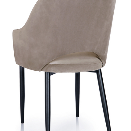 Rose swivel chair with metal legs